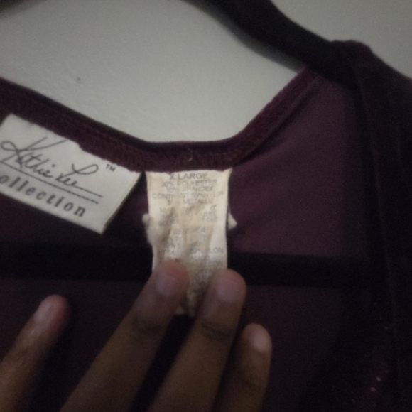 Kathie Lee Women's Deep Purple Velvet Sparkly Shirt Cardigan. XL - Picture 5 of 5